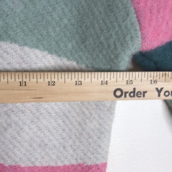 Fashion nova heather printed sweater romper pink combo outfit size small cozy - Picture 8 of 13